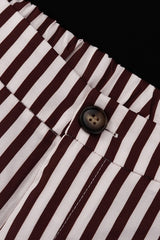 Office Striped Tank Top Wide Leg High Rise Pants Set