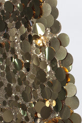 High Waist Sequin Panel A Line Maxi Skirt