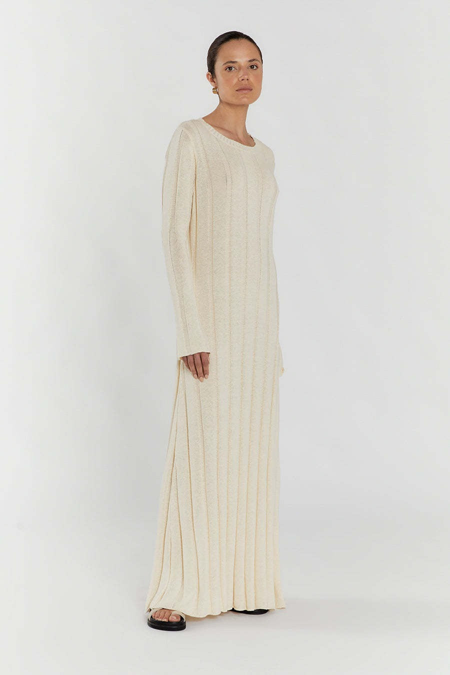Solid A Line Maxi Sweater Dress