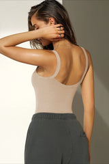 Chic Halter Ribbed Layering Tank Top