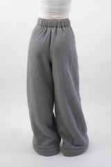 Warm Fleece Lined Solid Knit Pants