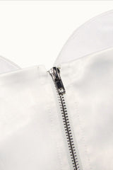 Sexy Halter Satin Corset Lace Up Cropped Tank Top