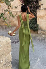 Solid Color Slim Elegant Chic Prom Dress