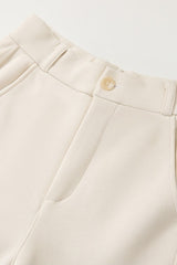 Fleece Lined Wool Blend Knit Pants