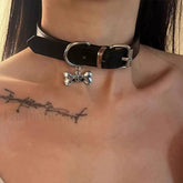 Dark Aesthetic Sexy Dog Bone Necklace BLACK