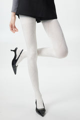 Openwork Sheer Black Diamond Pattern Tights