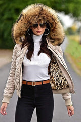 Cropped Casual Hooded Puffer Jacket