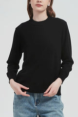 Cotton Solid Color Essential Knit Top