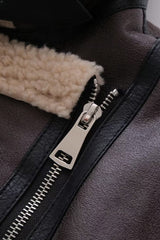 Multi Zip Faux Shearling Longline Jacket