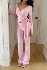 Workout Compression Top Bootcut Yoga Pants Set