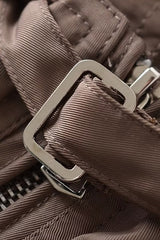 Cropped Cargo High Neck Coat coats