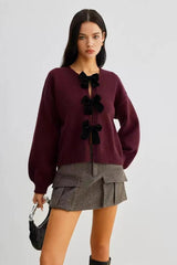 Oversized Bow Neck Sweater