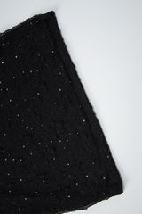 Solid Turtleneck Long Sleeve Lace Rhinestone Bodycon Mini Dress