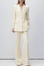 Beige Lace Waist Blazer
