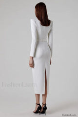 Delilah Bandage Stylish Midi Dress Party Dresses L