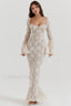 Delilah Vintage Cream Charming Lace Maxi Dress XS / Cream