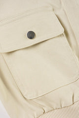 Utility Belted Stand Collar Jacket