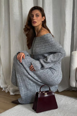 One Shoulder Bodycon Knit Sweater Dress