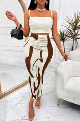 Zebra Print High Waist Bodycon Mermaid Maxi Skirt