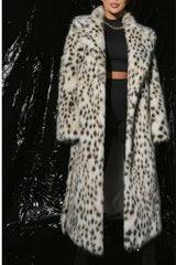 Collar Leopard Plush Overcoat
