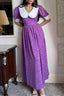 Doll Collar Short Sleeve Tie Waist Maxi Floral Dress