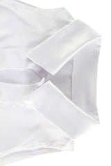 Satin Lapel Tie Front Top High Waist Pants Set