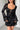 Flocked Floral Cutout Bow Long Sleeve Floral Dress Secondary image