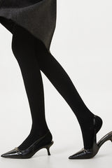 High Waist Solid Slimming Vertical Stripe Tights