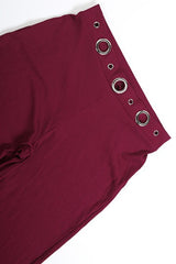 Halter Cut Out Top Slim Fit Straight Leg Pants Set