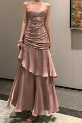 Chiffon Spaghetti Strap Maxi Dress