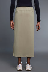 High Waist Split Straight Bodycon Midi Skirt