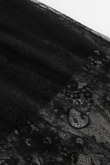 Lace Applique Sheer Tiered Maxi Skirt Set