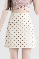 Polka Dot A-Line Christmas Skirt