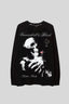 Gothic Skeleton Symbol Graphic Oversized Sweatshirt