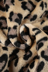 Sexy Leopard Plush Crop Coat coats
