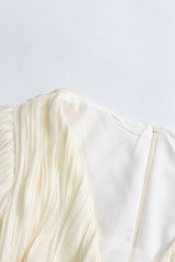 High Waist Ruched 3D Floral Mini Dress