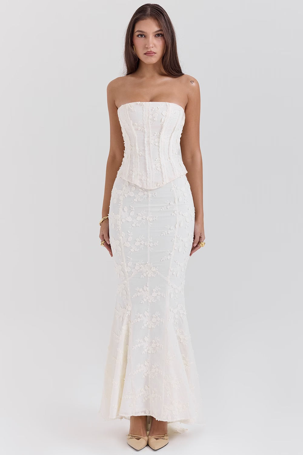 Embroidered Bustier Bodycon Formal Dress – FashionLaura