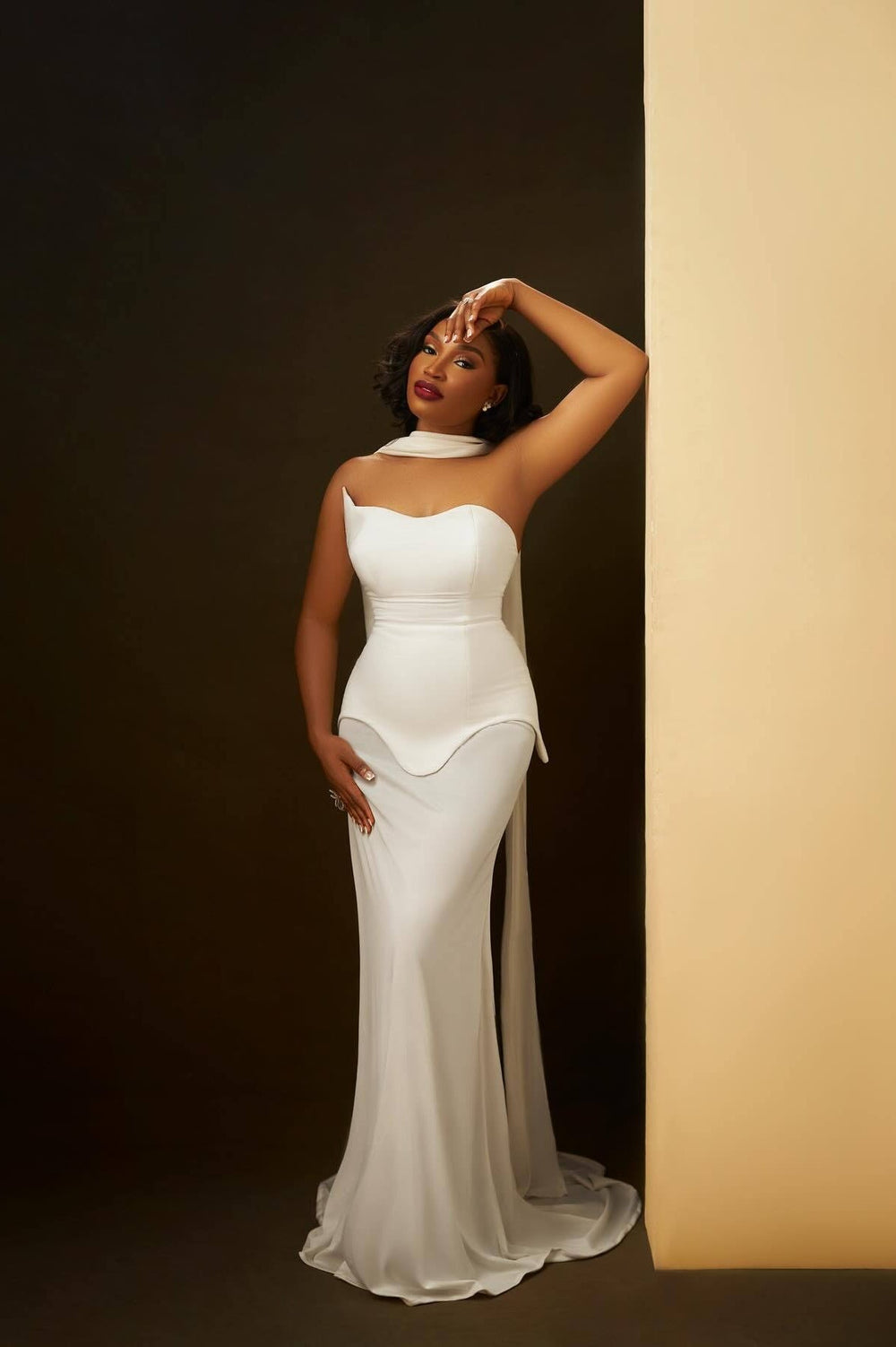 Stretch Tulle Bandage Mesh Formal Dress