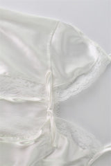 Satin Lace Trim Cami Sleep Shorts Set