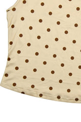 Polka Dot Crop Top High Waist Pencil Skirt Set