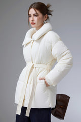 Warm Casual Cropped Cotton Puffer Jacket