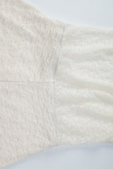 Plunge Neck Cutout Lace Sleeve Bodysuit Shorts Set