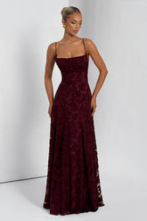 Chiffon Backless Spaghetti Strap Maxi Dress