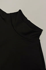 High Slit Tie Front Bodycon Dress