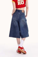 Vintage Cropped Wide High Waist Relaxed Jeans