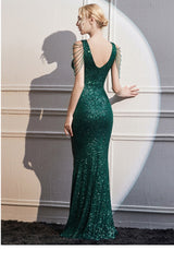 Long Spaghetti Strap Mermaid Formal Dress