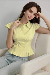 Elegant Slim Short Sleeve Blouse