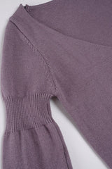 V Neck Floral Jacquard Sweater