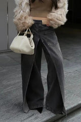 Y2K Vintage Reversible Deconstructed Wide Leg Jeans