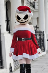 Elegant Holiday One Shoulder A Line Slim Velvet Dress